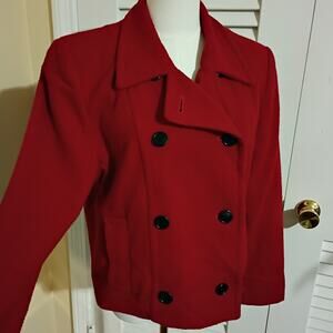 Pendleton Knockabouts Women's 10 100% Wool Red Double Button Jacket USA MADE